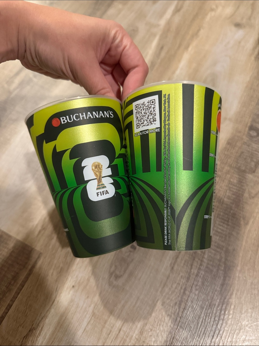 Buchanan's FIFA Green Promotional Cups - Set of 2